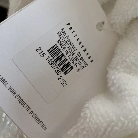 Pottery Barn waffle weave resort cotton terry bathrobe
